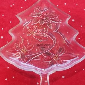 Colored glass candy dish